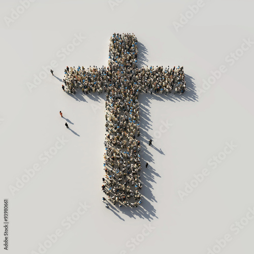 Konstfotografi crowd as the cross