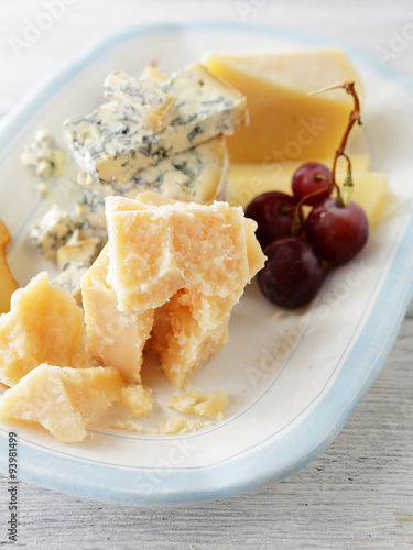 cheeses on plate