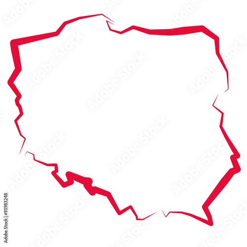 Mapa Polski - kontur 