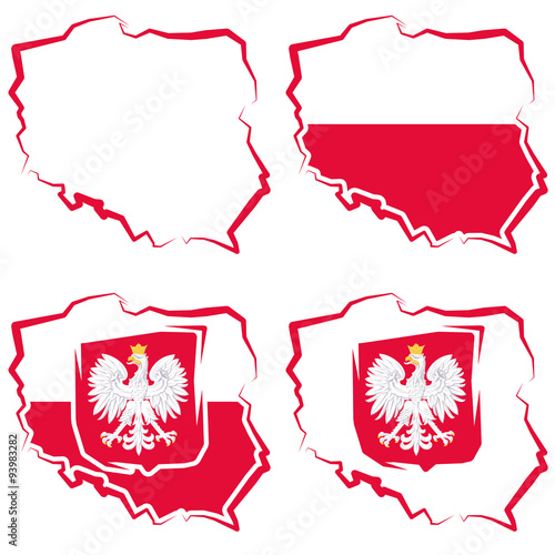 Ilustracja map Polski 