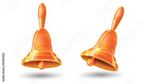 Beautiful school bell with a gold ornament