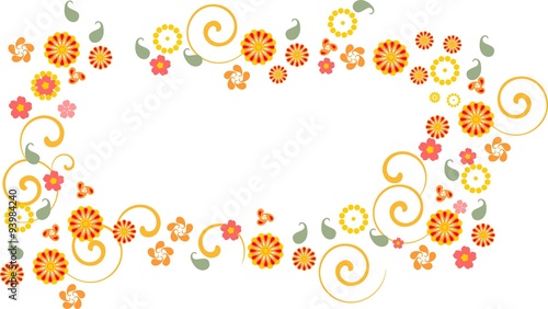 background with colorful fowers