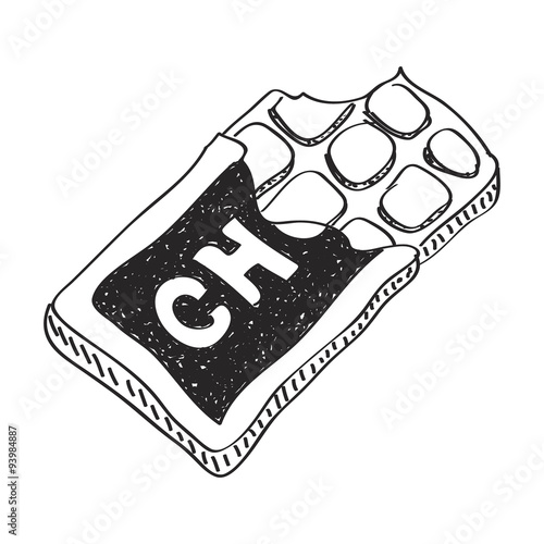Simple doodle of a chocolate bar