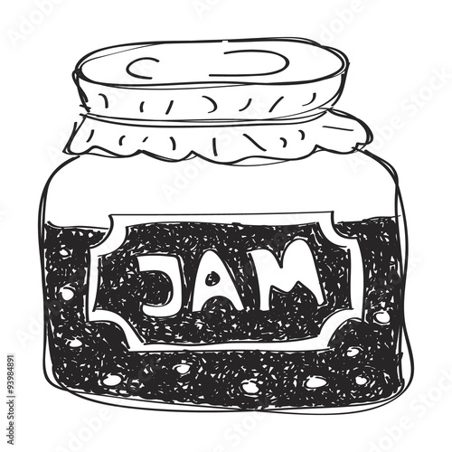 Simple doodle of a jam jar