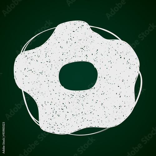 Simple doodle of a doughnut