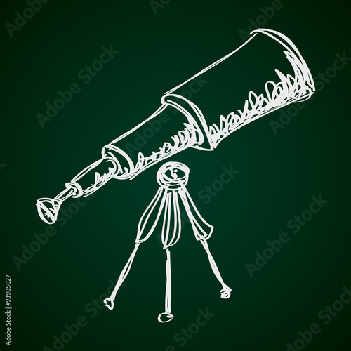 Simple doodle of a telescope