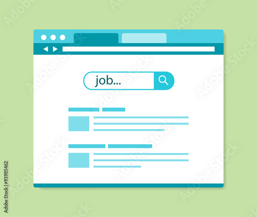 flat design online job search results