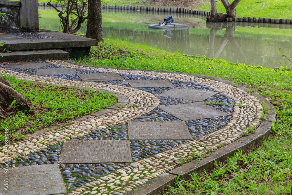 Obraz premium Stone road background