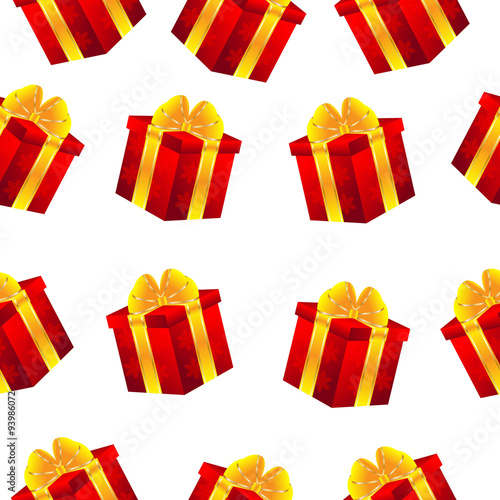 Seamless background with gifts