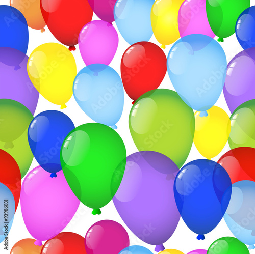 Seamless background with balloons