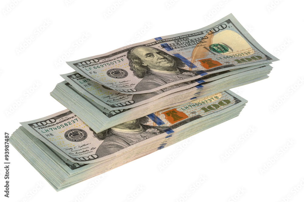 Two packs of money Two packs of money