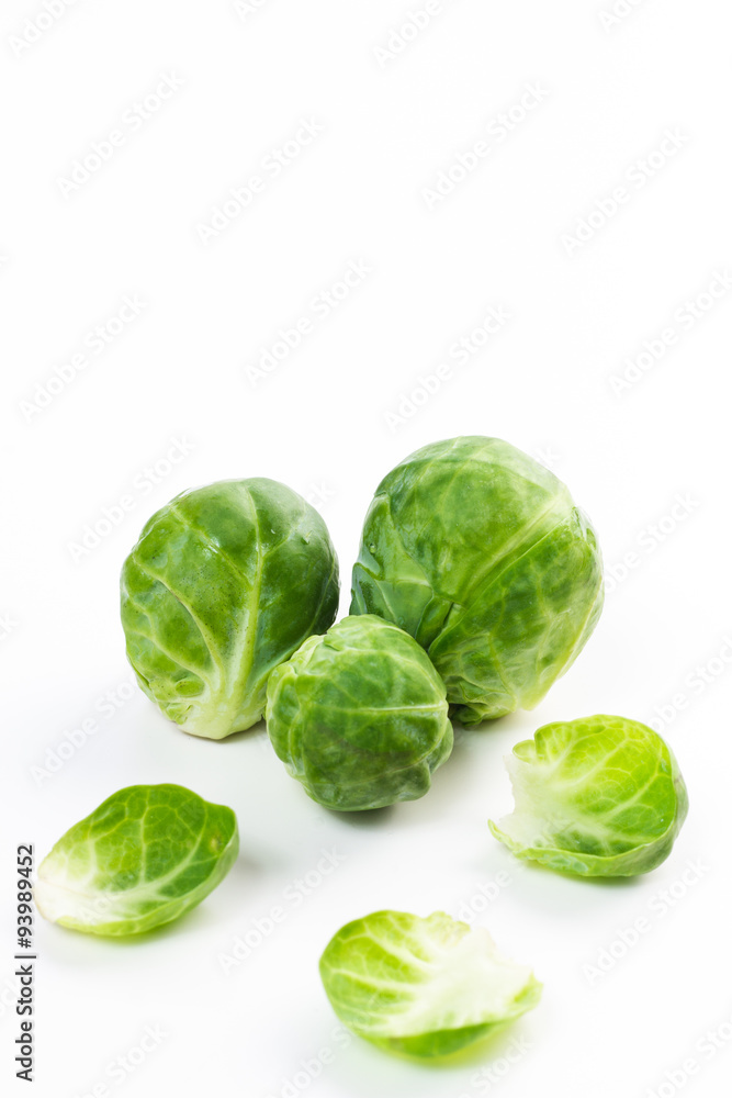 Brussles sprouts isolated on white. Brussles sprouts isolated on white.