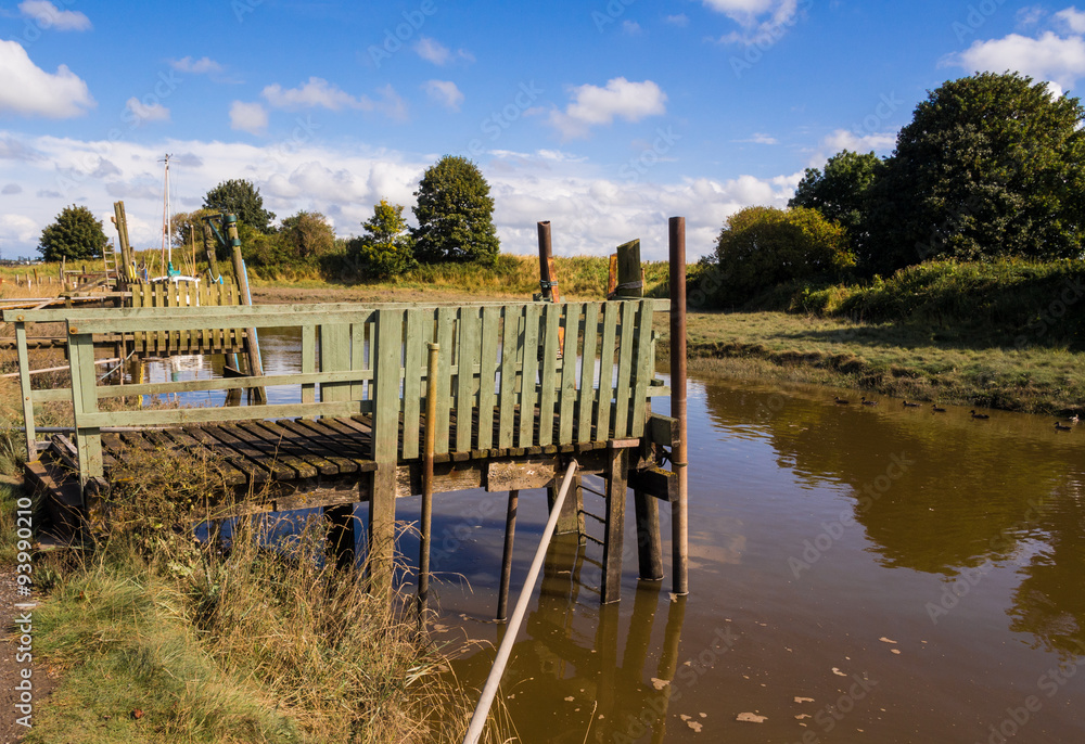 Thornton Cleveleys, Lancashire, UK. 15th September 2015. Boats at Skippool Creek at High Tide