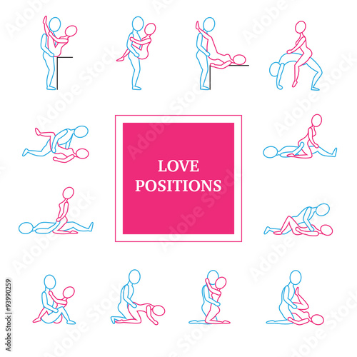 Love Positions Icons Set