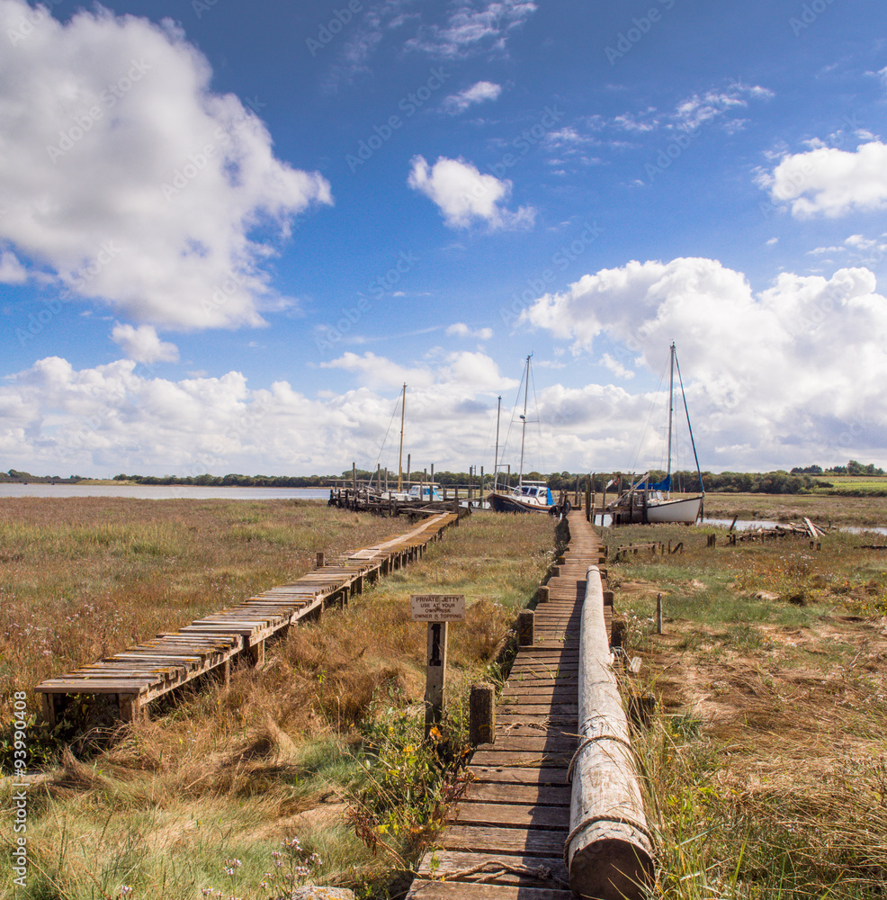 Thornton Cleveleys, Lancashire, UK. September 2015. Boats at Skippool Creek at High Tide Thornton Cleveleys, Lancashire, UK. September 2015. Boats at Skippool Creek at High Tide