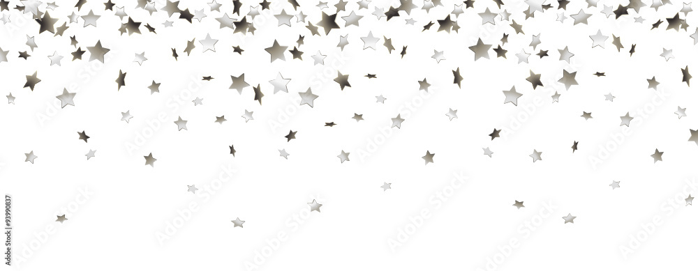 Herabfallende Sternchen, silber - Banner Herabfallende Sternchen, silber - Banner