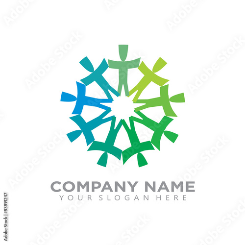 African Tribe Totem people abstract sun Logo icon