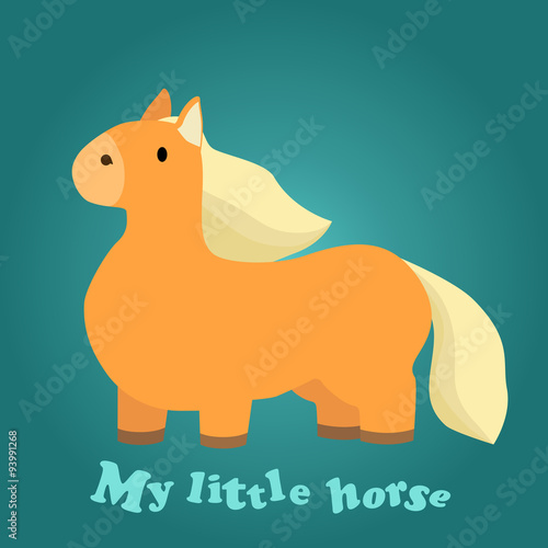 Illustration of a Cute Little Horse