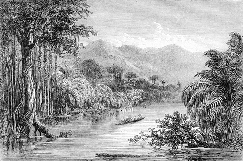 The river of Polochie, department of Verapaz, Republic of Guatem