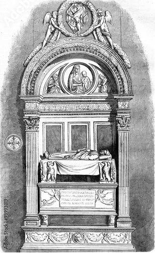 The Tomb of Leonardo Bruni by Rossellino and Andrea Verrocchio, photo