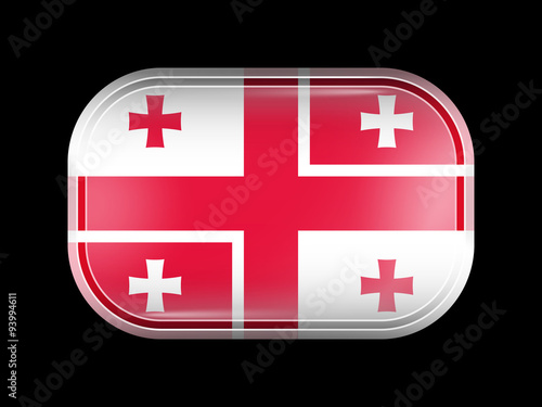 Georgia Variant Flag. Rectangular Shape with Rounded Corners