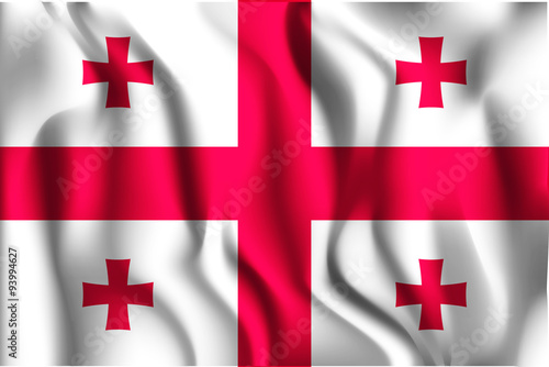 Flag of Georgia. Rectangular Shape Icon