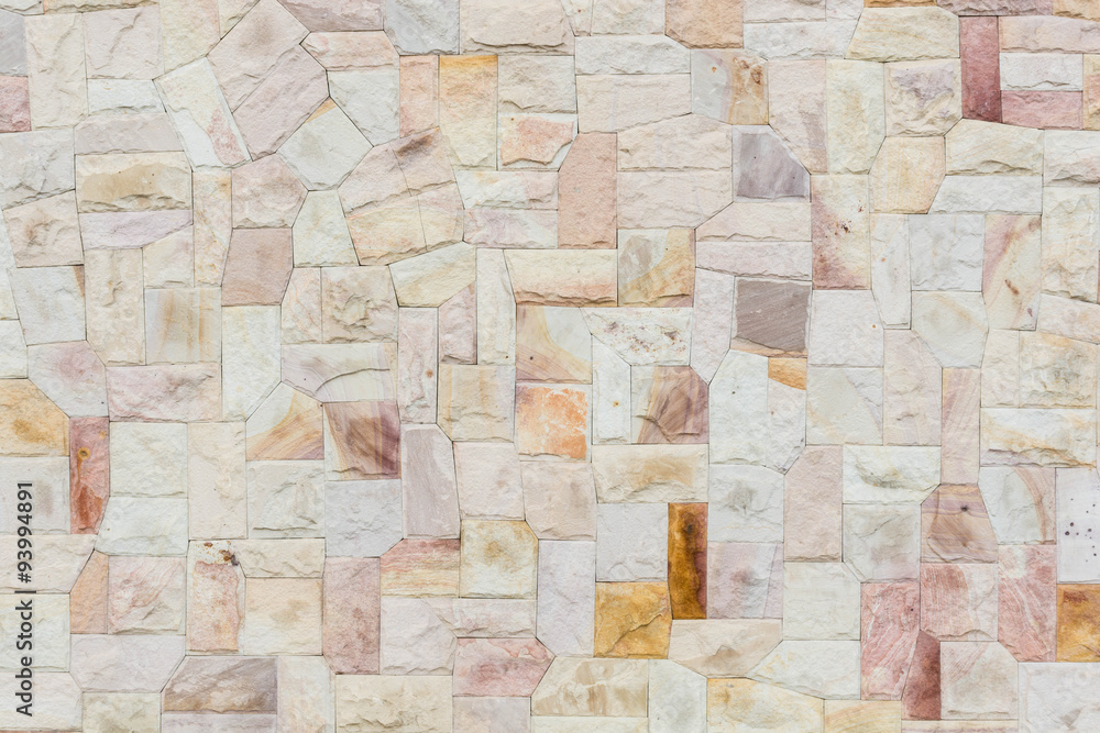 Irregularly stones wall surface