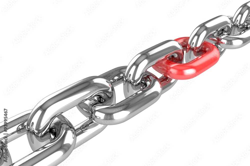 Obraz premium render stainless steel chain