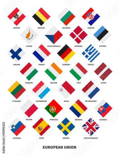 Member state of the European Union flags Rhombus form #93995632