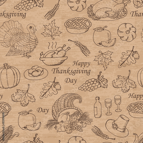 Thanksgiving seamless pattern