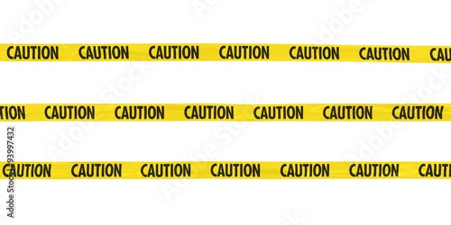 CAUTION Tape Lines Isolated on White photo