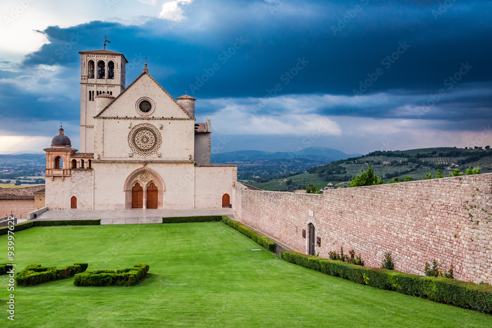 Wonderful architecture in Assisi, Umbria, Italy
