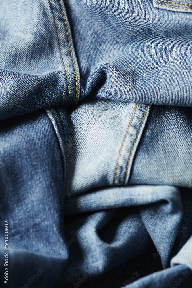 Close up old jeans