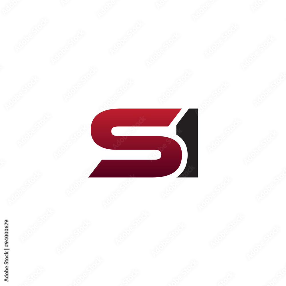 Modern Initial Logo SI Modern Initial Logo SI