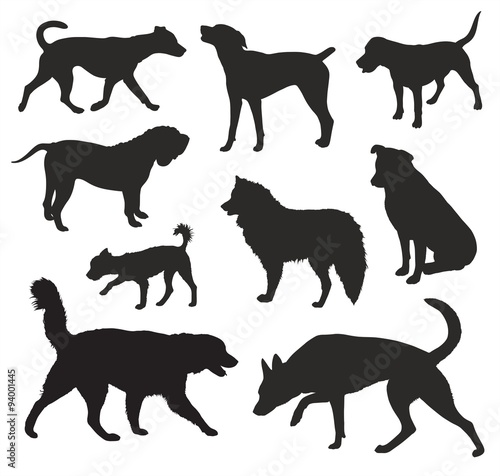 Dog  Silhouettes set
