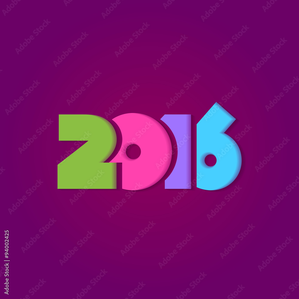 Happy new year 2016 greeting card design Happy new year 2016 greeting card design