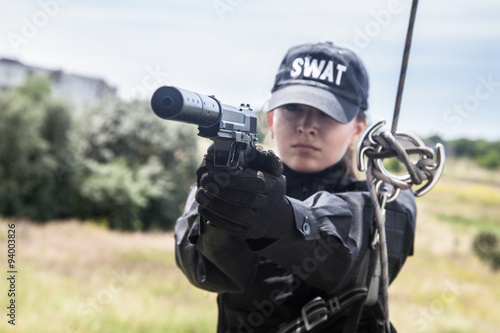 Female police officer SWAT 