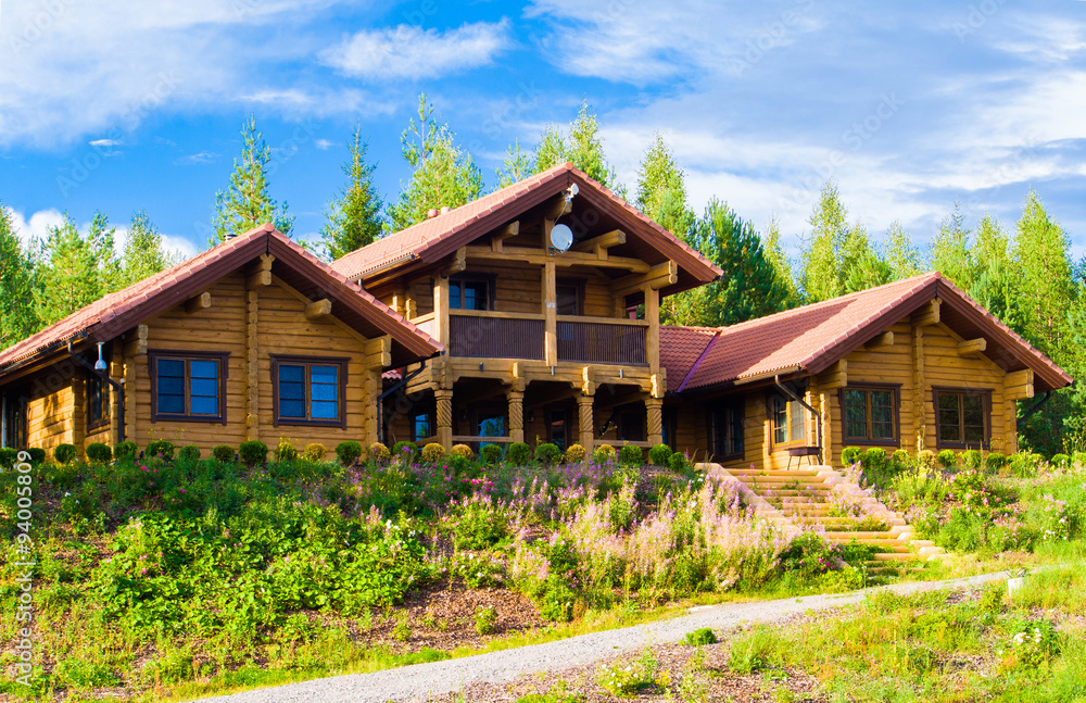 House on hill, Forest, Finland House on hill, Forest, Finland