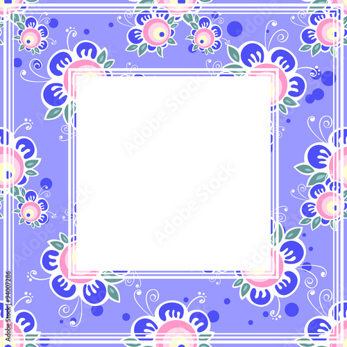 violet floral border