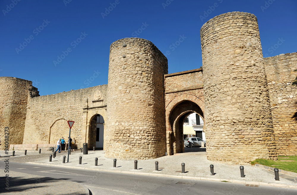 Almocabar gateway, fortress of Ronda, Andalusia, Spain