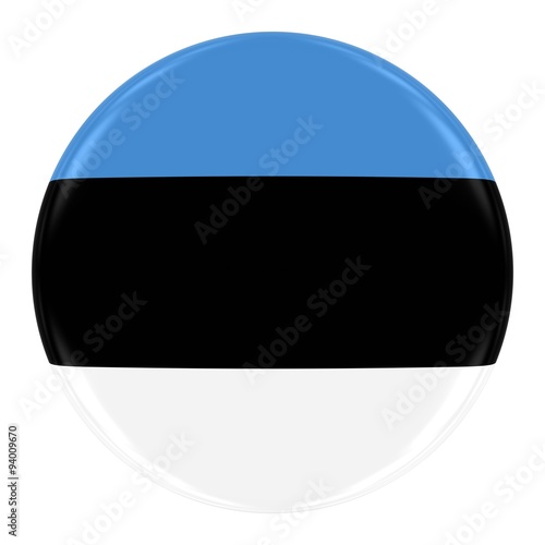 Free Download Estonian Flag Badge - Flag of Estonia Button Isolated on White - GFXLoad