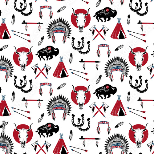 Pattern with wild west elements