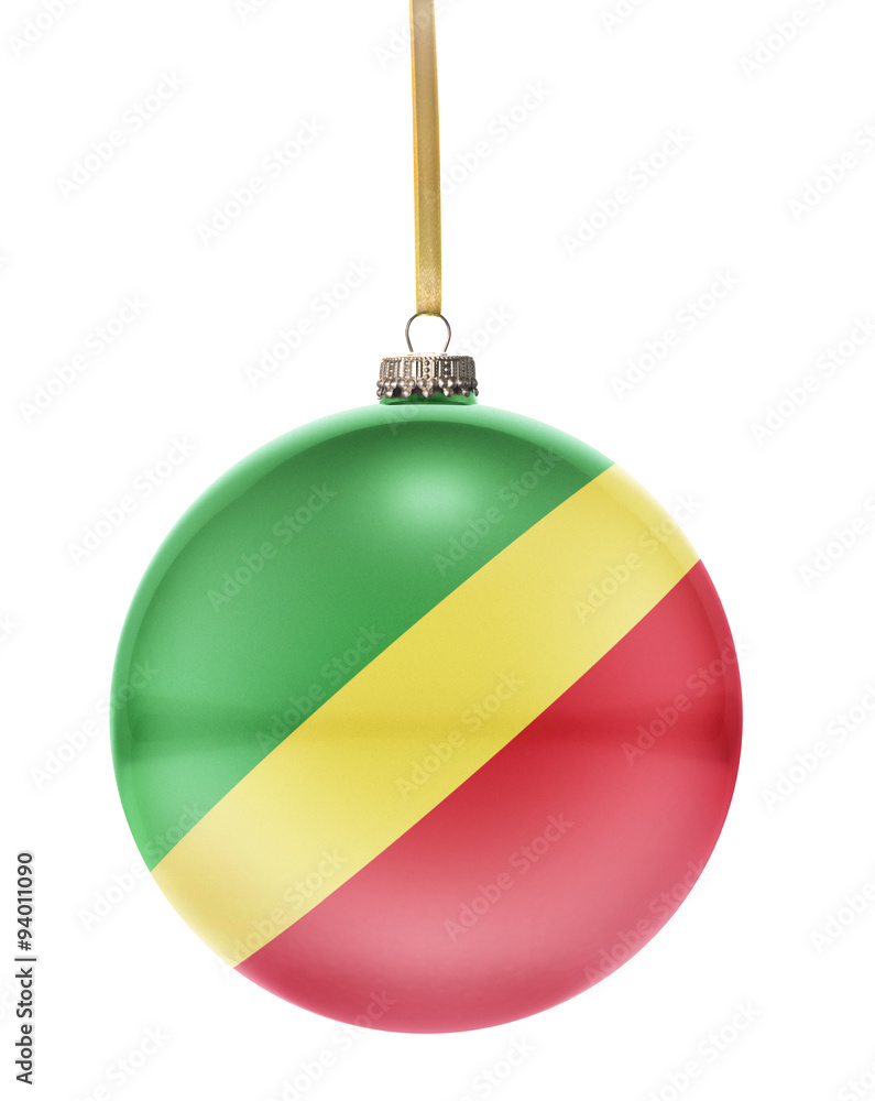 Bauble with the flag design of Republic of the Congo.(series) Bauble with the flag design of Republic of the Congo.(series)