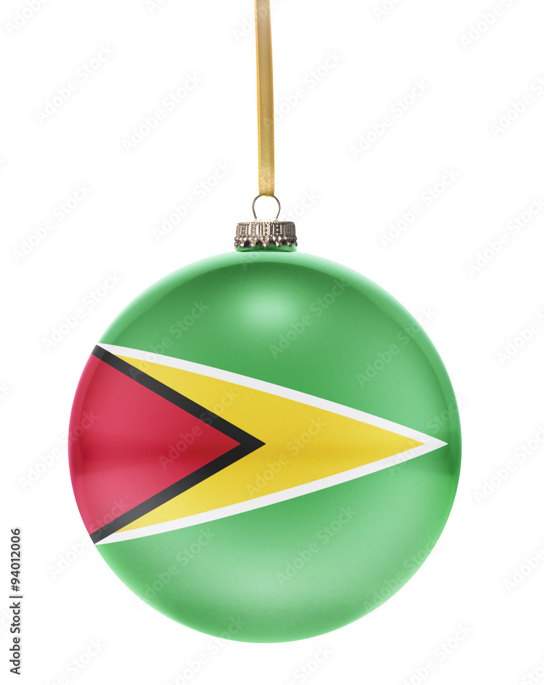 Bauble with the flag design of Guyana.(series) Bauble with the flag design of Guyana.(series)