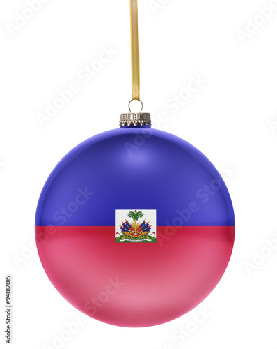 Photography Bauble with the flag design of Haiti.(series)