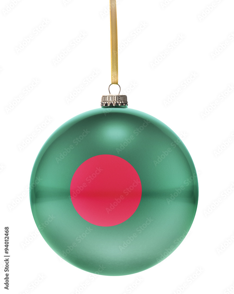 Bauble with the flag design of Bangladesh.(series) Bauble with the flag design of Bangladesh.(series)
