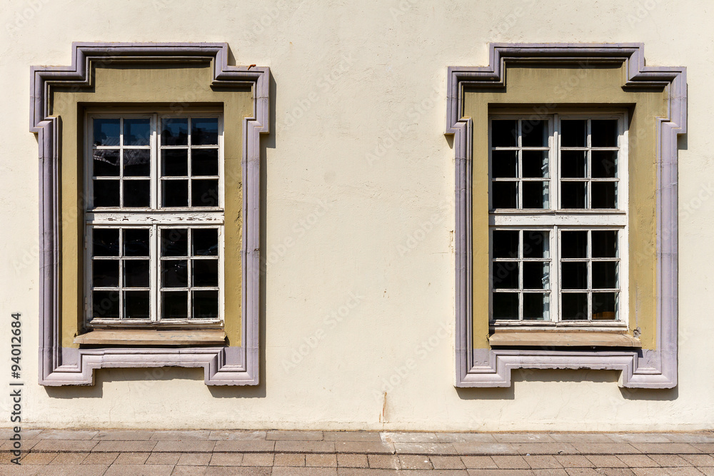 Wall with two windows