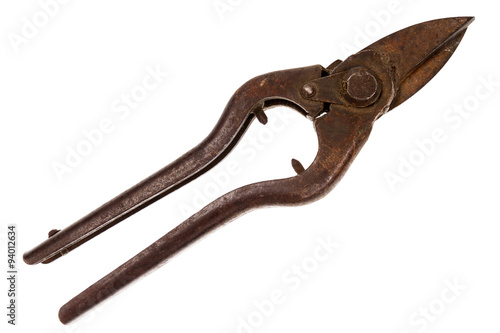 Old rusty tin snips