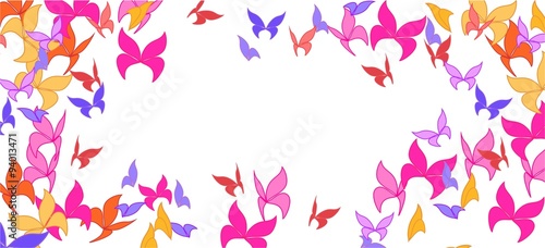 background with colorful butterflies