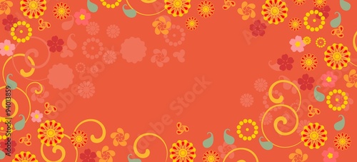 background with colorful fowers